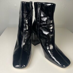 Sam Edelman Codie 2 Black Patent Ankle Bootie 8.5